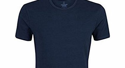 Basic Crew Neck T Shirt [ Navy , L ]
